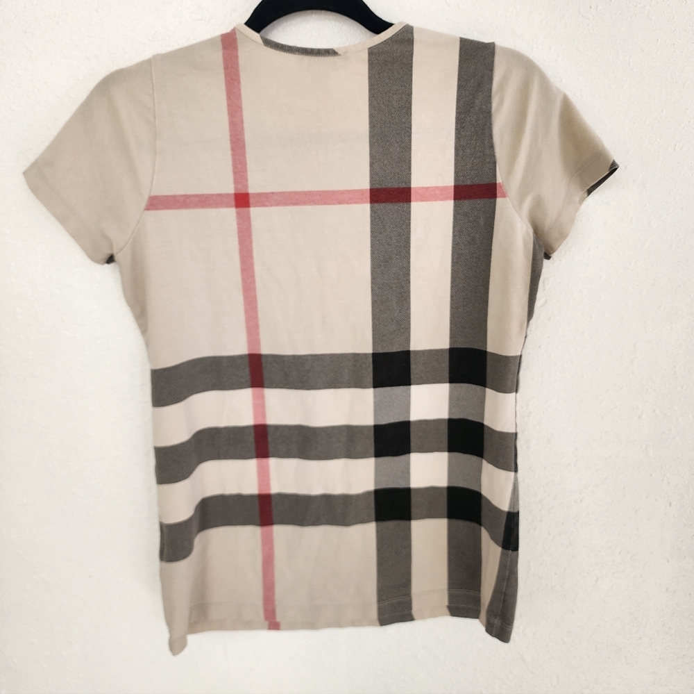 Burberry Brit Nova Check Top Tee Sz Medium - Picture 9 of 9
